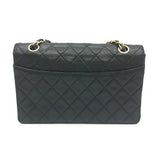 Chanel Matelasse Lambskin Chain Shoulder Bag Black