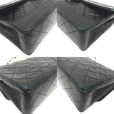 Chanel Matelasse Lambskin Chain Shoulder Bag Black