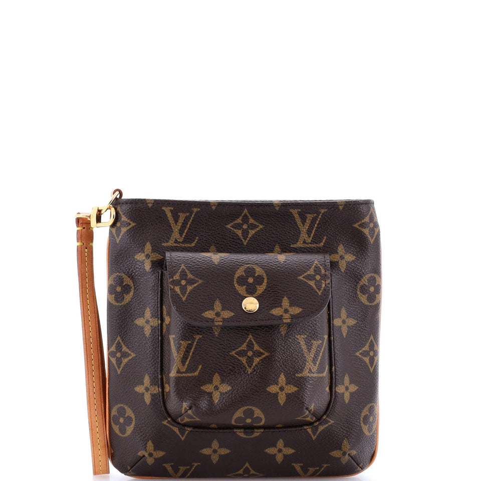 Louis Vuitton Partition Wristlet Clutch Monogram Canvas