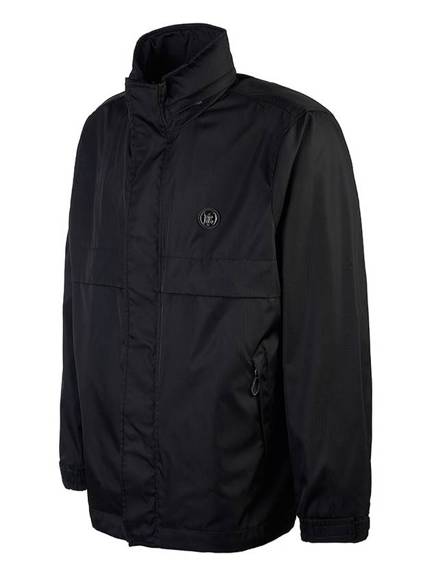 Luxury Burberry Packaway Monogram Windbreaker Black