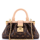 Louis Vuitton Monogram Top Handle Frame Clutch Monogram Canvas