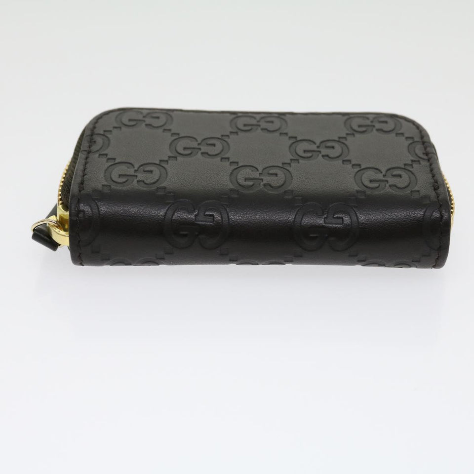 Gucci GG Canvas Coin Purse Leather Brown 30350