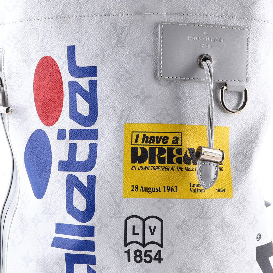 Louis Vuitton Chalk Backpack Limited Edition Logo Story Monogram Canvas