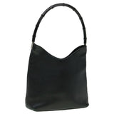 Gucci Bamboo Shoulder Bag Leather Black 30395
