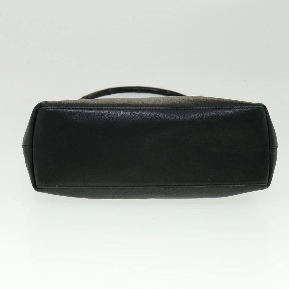 Gucci Bamboo Shoulder Bag Leather Black 30395