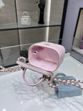 Chanel Mini Vanity Case Light Pink Quilted Lambskin with Mirror | Bags Junction