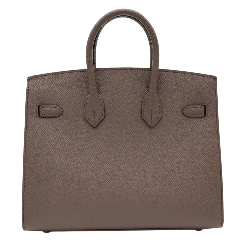 Hermes25cm Birkin Sellier Etain Epsom Leather Gold Hardware