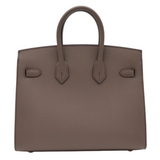 Hermes25cm Birkin Sellier Etain Epsom Leather Gold Hardware