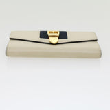 Gucci Sylvie Continental Wallet Sherry Line Leather Beige Navy Red 31004A