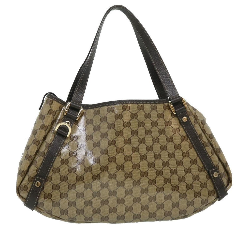 Gucci GG Canvas Tote Bag Vinyl Beige 293578 31711