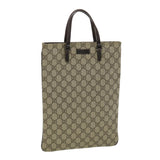 Gucci GG Canvas Hand Bag PVC Leather Gray 117551 31735