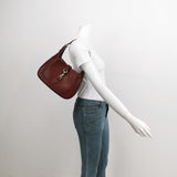 Gucci Jackie 1961 Small Ancora Red Burgundy Leather Shoulder Bag S24