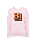 Luxury Burberry Big Logo Knit Top Pink