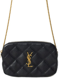 Saint Laurent- Paris Becky Double Zip Pouch Chain Shoulder Bag