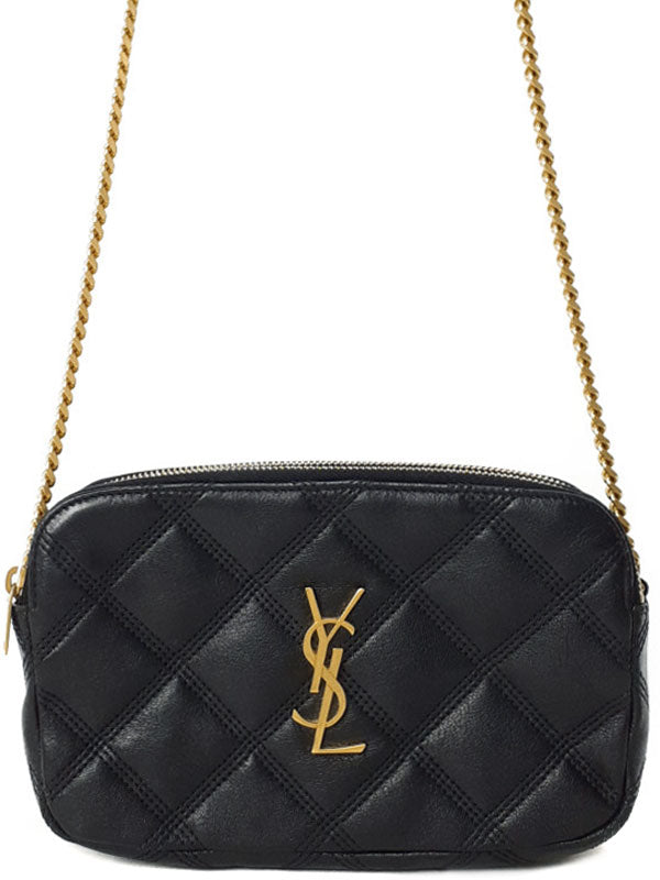 Saint Laurent- Paris Becky Double Zip Pouch Chain Shoulder Bag