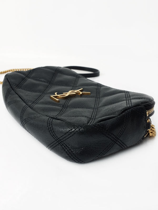 Saint Laurent- Paris Becky Double Zip Pouch Chain Shoulder Bag