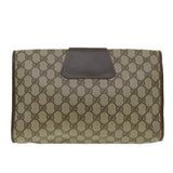Gucci GG Canvas Web Sherry Line Clutch Bag Beige Red Green 15601031 32362