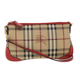 Luxury Burberry Nova Check Shoulder Bag PVC Leather bright rose 3910756 Auth 32762A