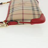 Luxury Burberry Nova Check Shoulder Bag PVC Leather bright rose 3910756 Auth 32762A