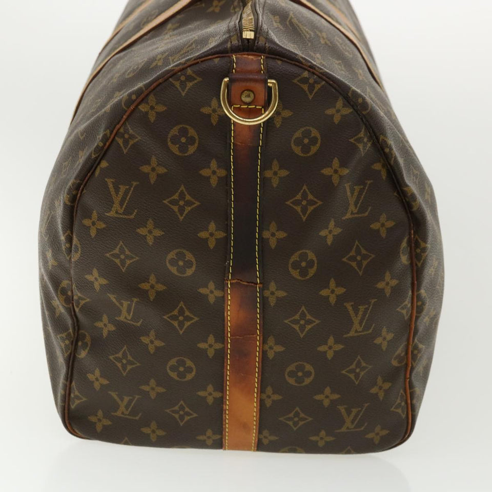 Louis Vuitton Monogram Keepall Bandouliere 55 Boston Bag LV Auth
