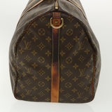 Louis Vuitton Monogram Keepall Bandouliere 55 Boston Bag LV Auth