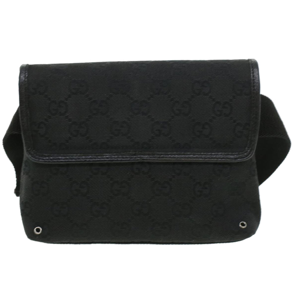 Gucci GG Canvas Bum Bag Waist Bag Black 92543 33124