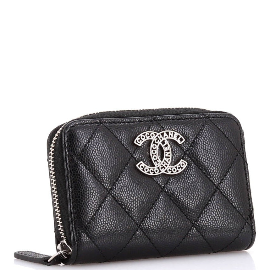 Chanel Cut Out Zip Coin Purse – Quilted Caviar Small | Bags Junction