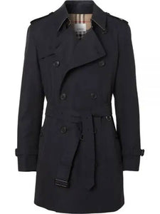 Luxury Burberry Men's Short Wimbledon Trench Coat Midnight Navy