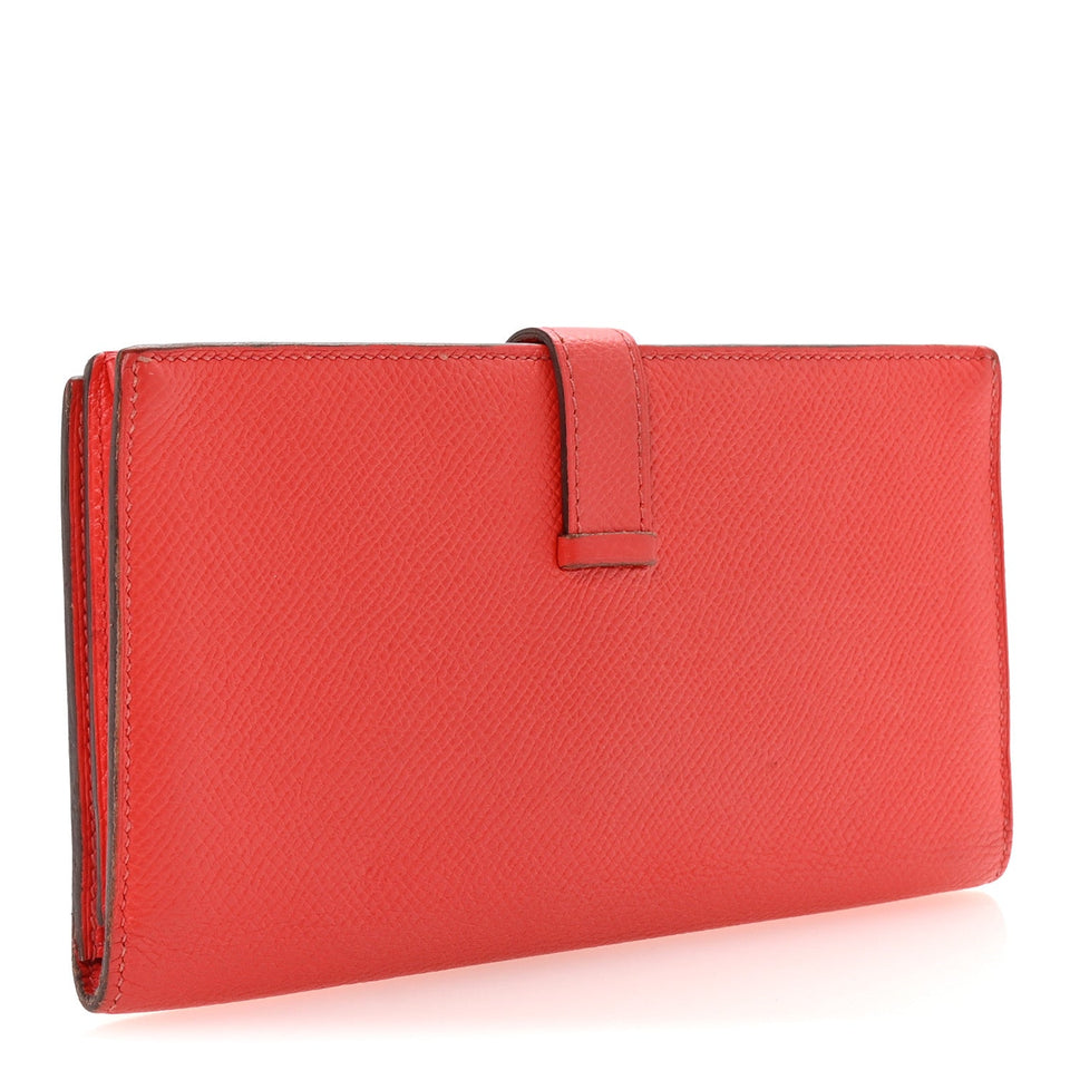 Hermes Epsom Tri-Fold Bearn Gusset Wallet Rose Jaipur