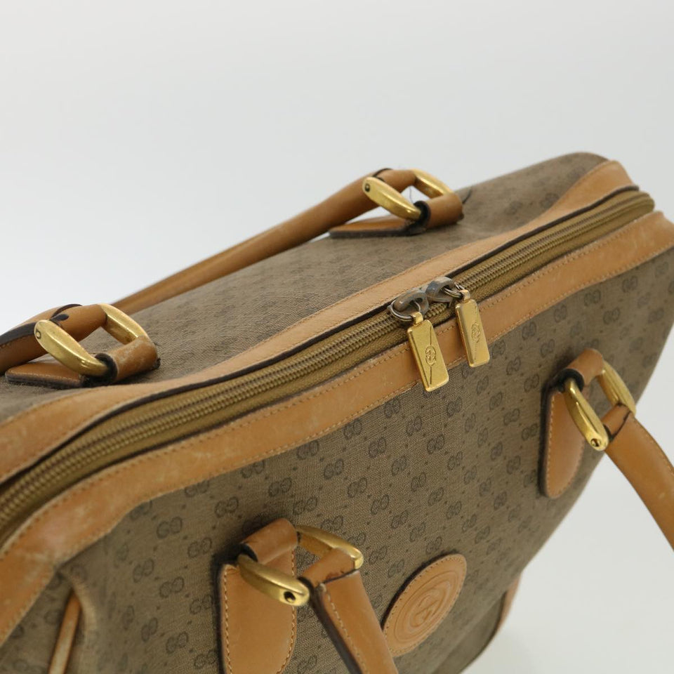 Gucci Micro GG Canvas Hand Bag PVC Leather Beige 33212