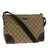 Gucci GG Canvas Shoulder Bag Brown 114273 33264