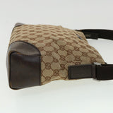 Gucci GG Canvas Shoulder Bag Brown 114273 33264
