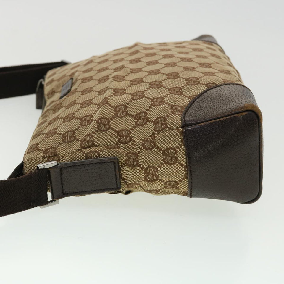 Gucci GG Canvas Shoulder Bag Brown 114273 33264