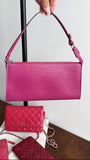 Louis Vuitton Magenta Epi Leather Pochette Accessoires