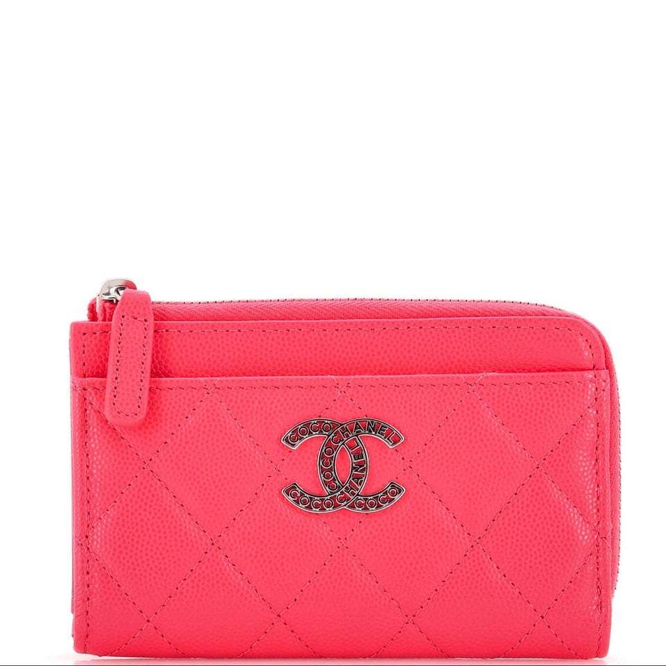 Chanel Cut Out Quilted Caviar Zip Card Holder – Bags Junction