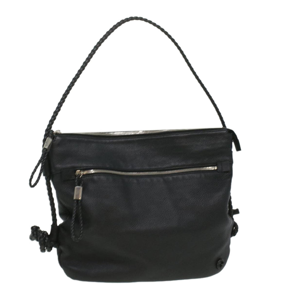 Gucci Interlocking Shoulder Bag Leather Black 268244 33887