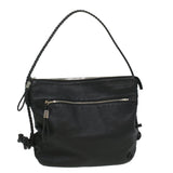 Gucci Interlocking Shoulder Bag Leather Black 268244 33887