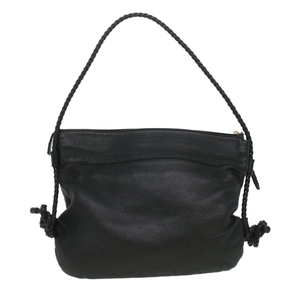 Gucci Interlocking Shoulder Bag Leather Black 268244 33887