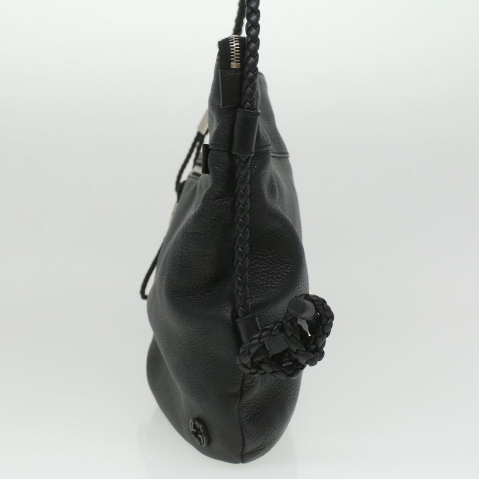 Gucci Interlocking Shoulder Bag Leather Black 268244 33887