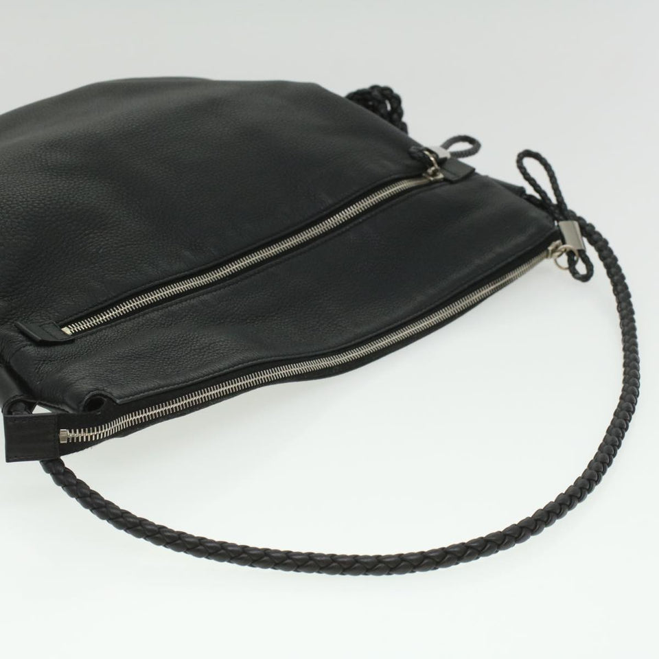 Gucci Interlocking Shoulder Bag Leather Black 268244 33887