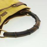 Gucci Bamboo Shoulder Bag Canvas Yellow 33904