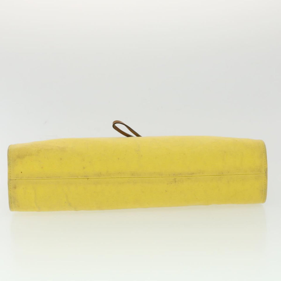 Gucci Bamboo Shoulder Bag Canvas Yellow 33904