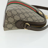 Gucci GG Supreme Web Sherry Line Ofidia Shoulder Bag Beige Red 499621 33921A