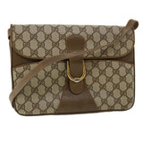 Gucci GG Canvas Shoulder Bag PVC Leather Beige 34027
