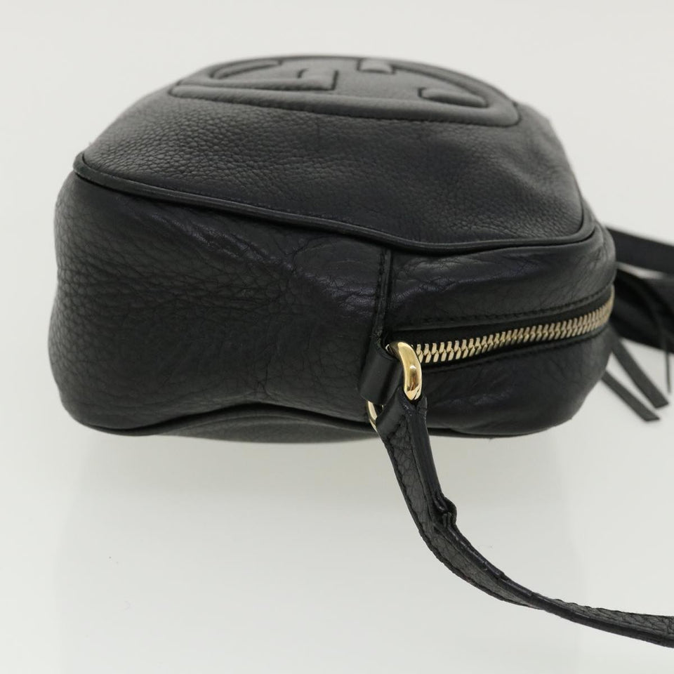 Gucci Soho Shoulder Bag Leather Black 308364 34091