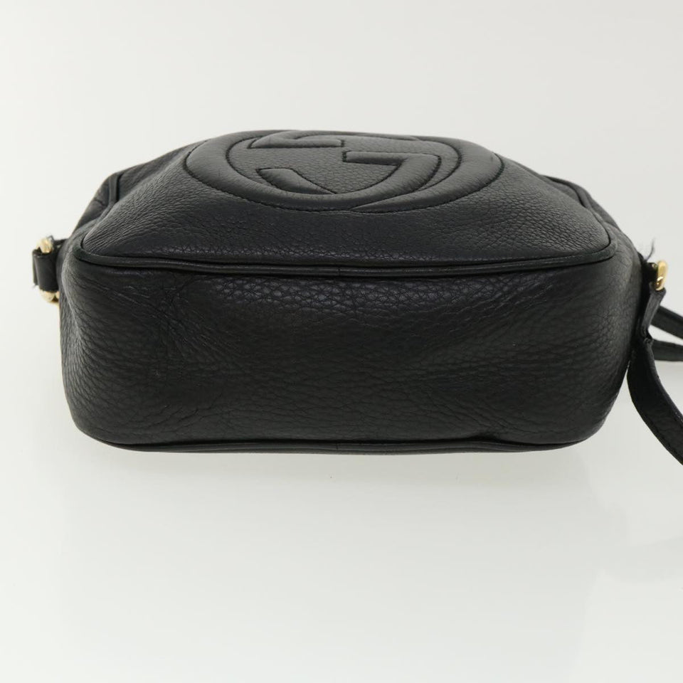 Gucci Soho Shoulder Bag Leather Black 308364 34091