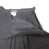 Chanel Coco Mark Seersucker Pleated Skirt