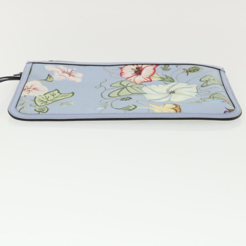 Gucci botanical illustration Clutch Bag Canvas Blue 379277 34316