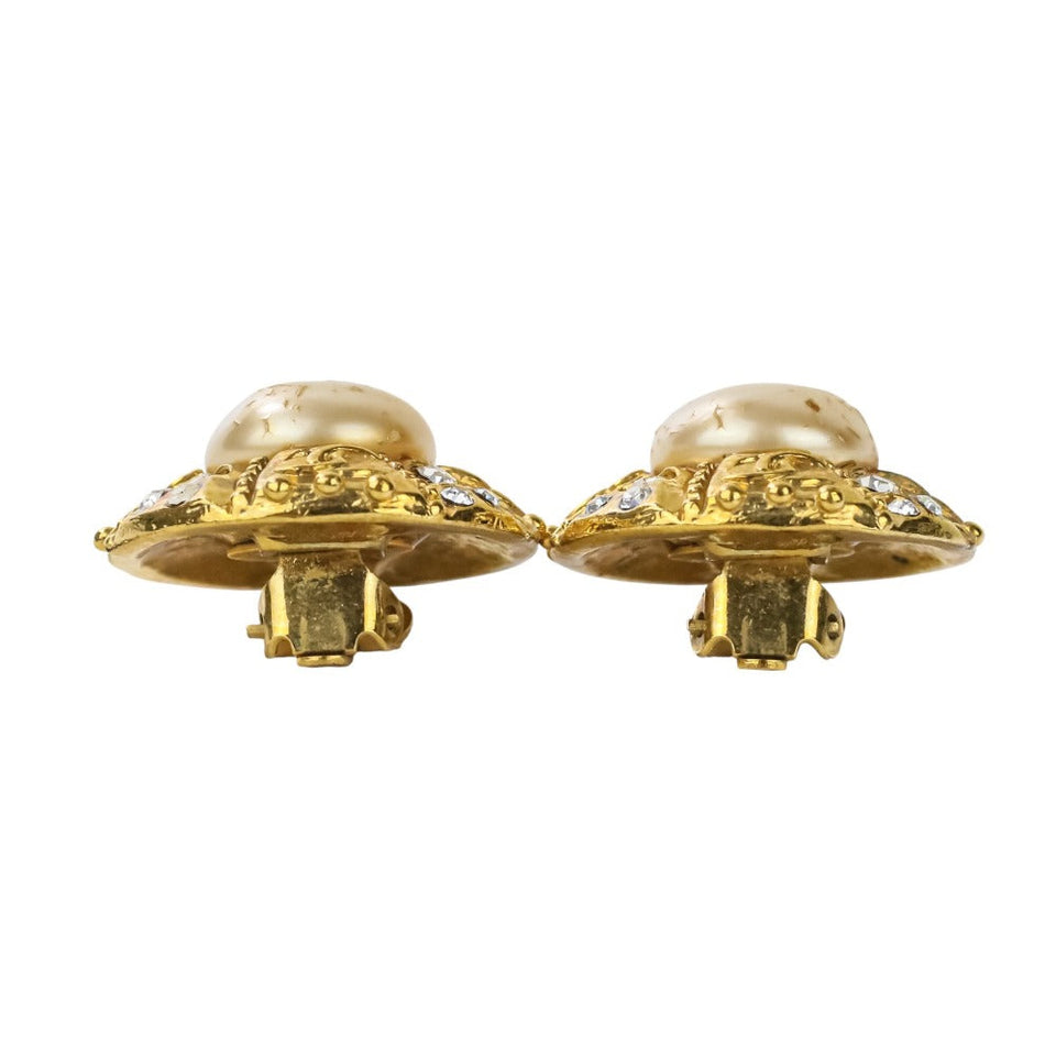 Chanel Vintage Faux Pearl Earrings