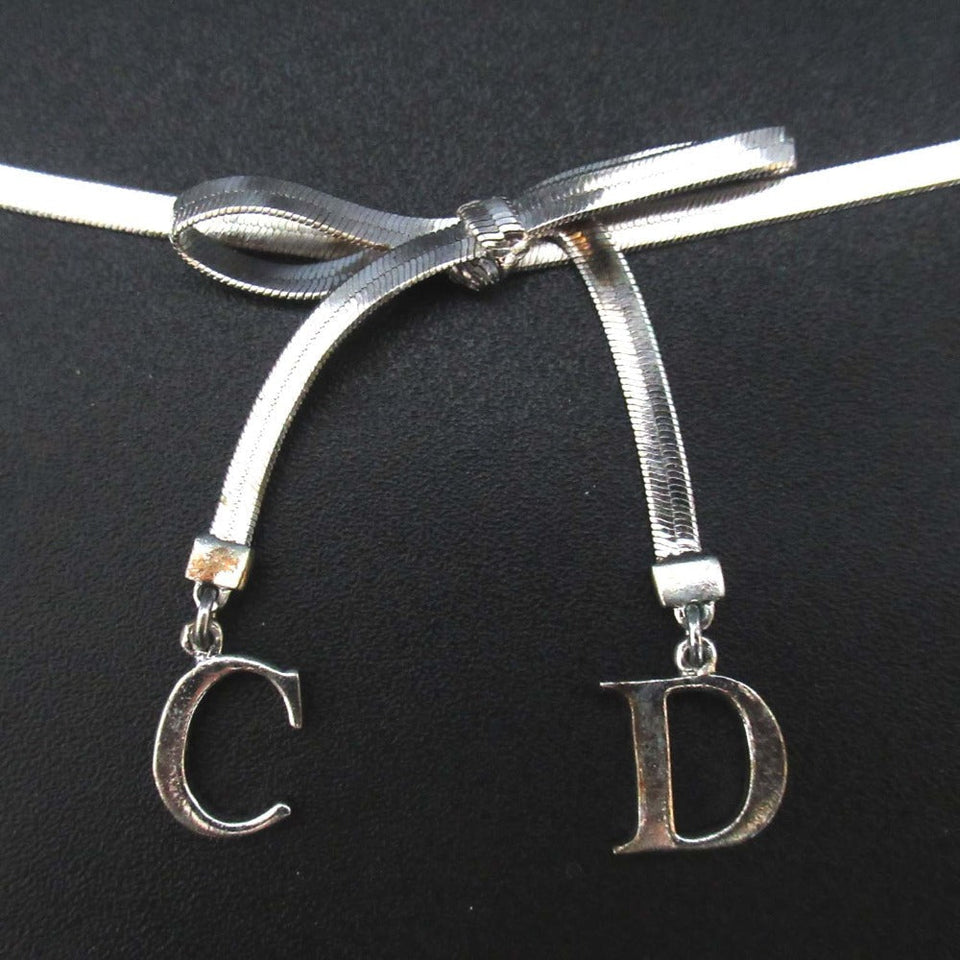 Christian Dior CD Logo Ribbon Choker